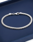 925 Sterling Silver Franco Chain Bracelet