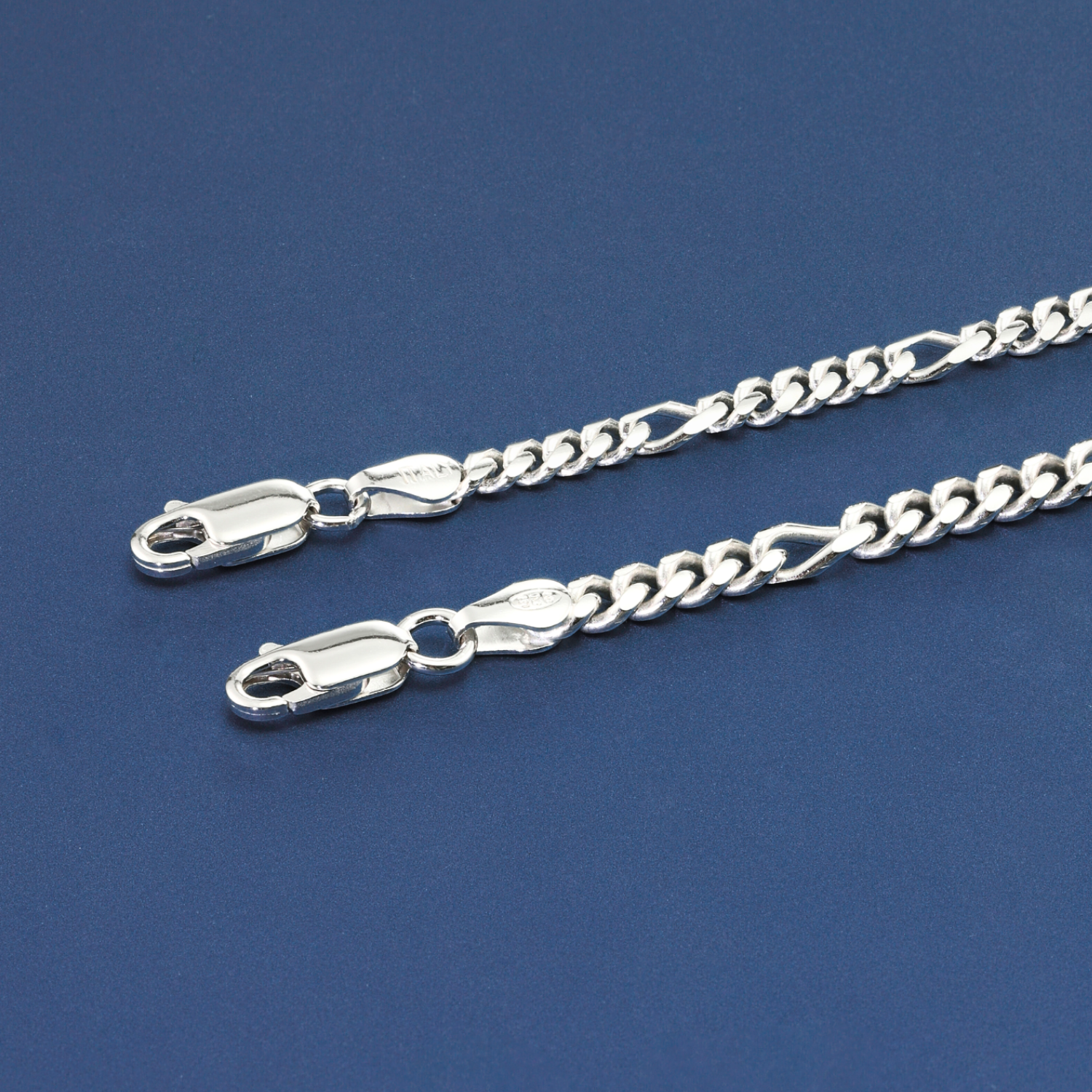 925 Solid Sterling Silver Italian Figaro Chains – Tilo Jewelry®