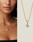14K Yellow Gold Classic Solitaire Pendant Necklace