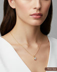 14K Yellow Gold Classic Solitaire Pendant Necklace