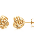 14k Yellow Gold Large Love Knot Earrings, 11mm