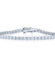 Sterling Silver Tennis Bracelet, Classic Diamond-Look CZ Design
