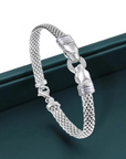 Sterling Silver Italian Jaguar Bracelet, 7.5in