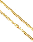 14k Solid Gold Miami Cuban Chain, Heavy Solid 14k Gold Chain Necklace, Sizes 2.6mm 4mm