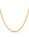 14k Solid Gold Miami Cuban Chain, Heavy Solid 14k Gold Chain Necklace, Sizes 2.6mm 4mm