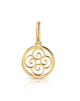14K Yellow Gold Four-Leaf Clover Pendant, With 18" Necklace