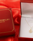 14K Yellow Gold Four-Leaf Clover Pendant, With 18" Necklace