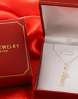 14K Yellow Gold Love Pendant, With 18" Necklace