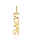 14K Yellow Gold Love Pendant, With 18" Necklace
