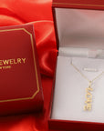 14K Yellow Gold Love Pendant, With 18" Necklace