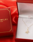 14K Yellow Gold Butterfly Pendant, With 18" Necklace