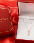 14K Yellow Gold Little Boy Pendant, With 18" Necklace