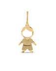 14K Yellow Gold Little Boy Pendant, With 18" Necklace