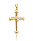14K Yellow Gold Cross Pendant Necklace