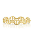 14K Solid Yellow Gold Mariner Chain Link Ring