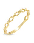 14K Yellow Gold Stackable Cuban Link Ring