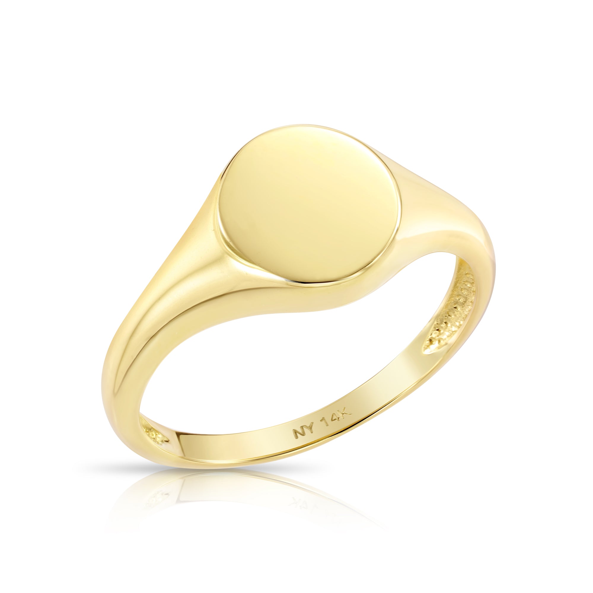 Plain gold signet ring hotsell