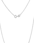 Sterling Silver Teardrop CZ Pendant Necklace, 18in