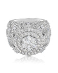 CZ Mens Ring, Iced Out in Sterling Silver
