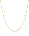 14k Solid Yellow Gold Diamond-Cut Cable Chain, Made in Italy, Necklace 16-18 Inch 0.9mm-1.5mm