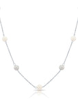 Sterling Silver Freshwater Cultured White & Grey Pearl Necklace