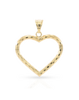 10K Yellow Gold Heart Pendant Necklace