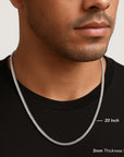 Italian Franco Chains Made In Solid 925 Sterling Silver, With Secure Lobster Lock