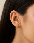 14K Yellow Gold Small Spiral Hoop Earrings, 15mm
