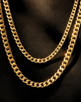 14K Solid Yellow Gold Curb Link Chain Necklace, 18 Inches