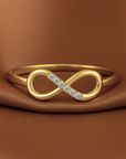 10K Yellow Gold Dainty Infinity Ring