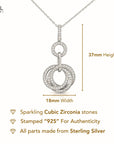 CZ Royal Triple Halo Charm Necklace