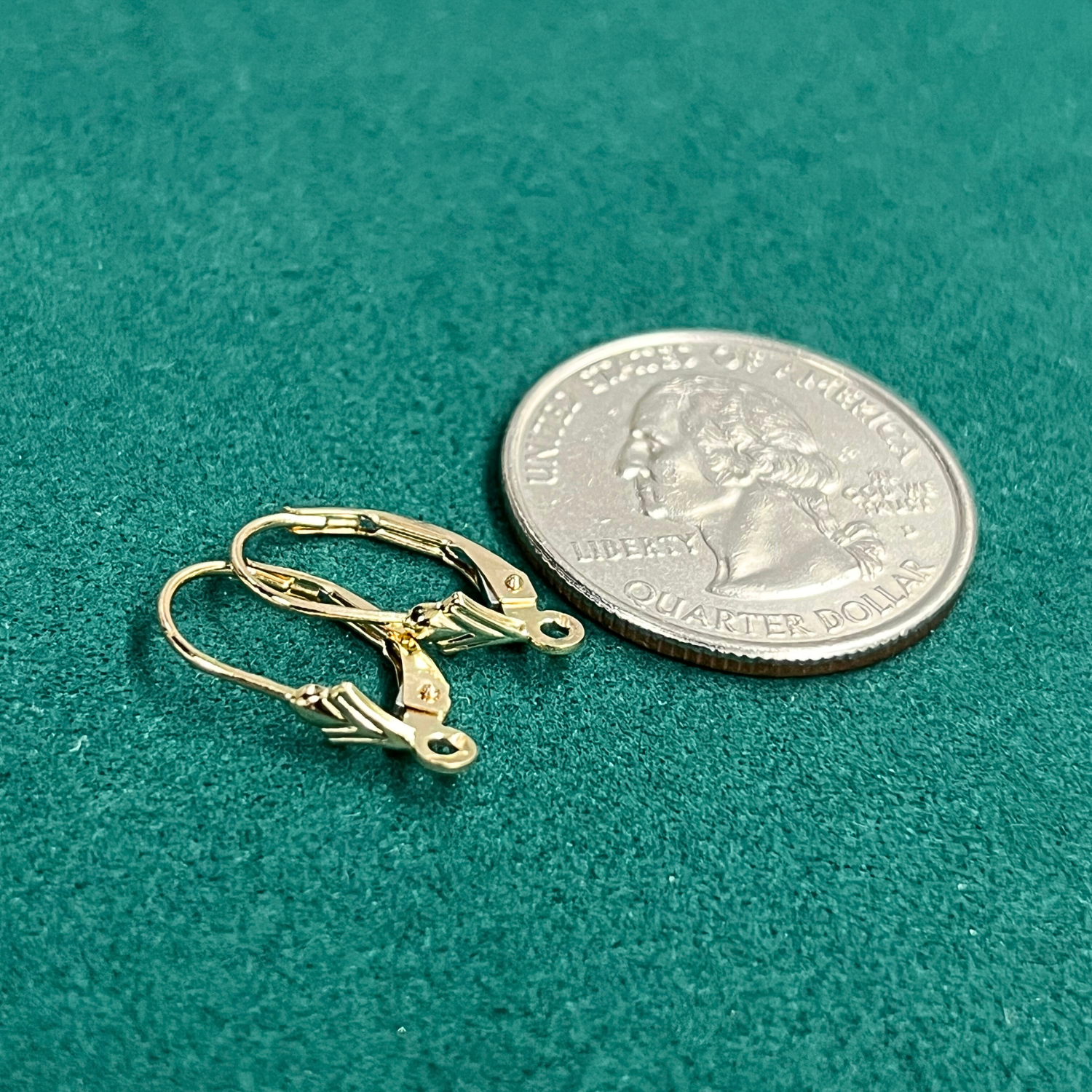SOLID 14K Yellow Gold French Leverback Earring Findings