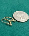SOLID 14K Yellow Gold French Leverback Earring Findings