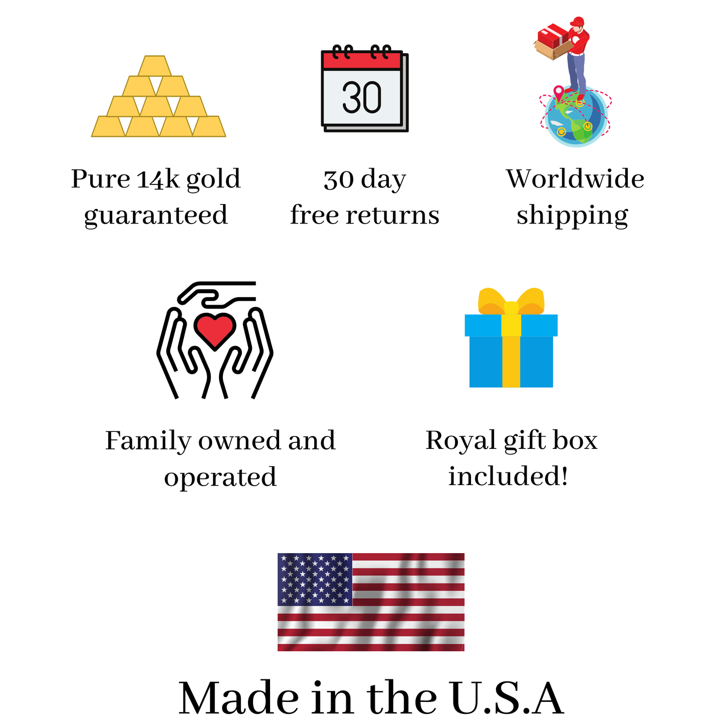 14K Yellow Gold Replacement Push Backings, Made by TILO Jewelry