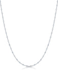 Sterling Silver Diamond-Cut Moon Chain Necklace