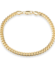 925 Sterling Silver Miami Cuban Link Bracelet, 5mm Thick, Gold-Tone