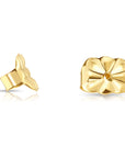 14k Gold Fancy Push Backings, Larger and Comfortable Additional Full Pair Replacement