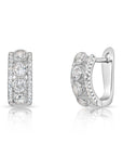 925 Sterling Silver CZ Huggie Hoop Earrings