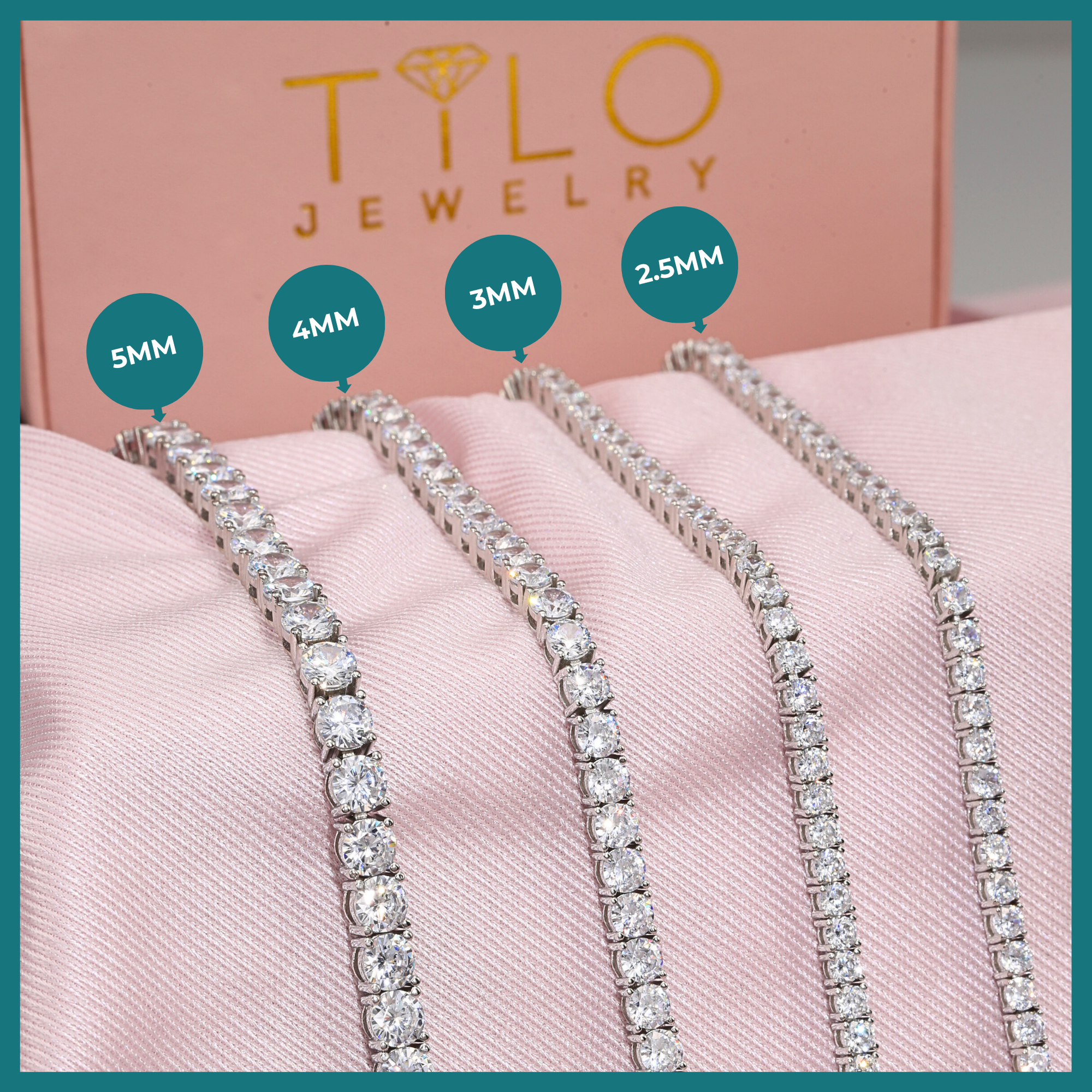 Sterling Silver Tennis Bracelet, Classic Diamond-Look CZ Design