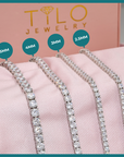 Sterling Silver Tennis Bracelet, Classic Diamond-Look CZ Design