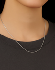Sterling Silver Brilliantina Cable Chain Necklace
