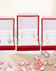 14K Gold Freshwater Pearl Drop Dangle Leverback Earrings