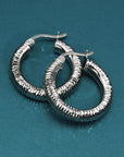 Diamond-Cut Sterling Silver Hoops Earrings, 22mm