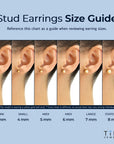 14K Yellow Gold Ball Stud Earrings, Silicone Covered Gold Push Backings (Unisex)