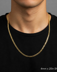 14k Solid Gold Miami Cuban Chain, Heavy Solid 14k Gold Chain Necklace, Sizes 2.6mm 4mm