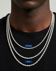 Italian Rope Chains with Strong Lobster Lock in Sterling Silver