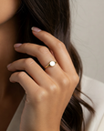 Solid 14k Gold Round Signet Ring