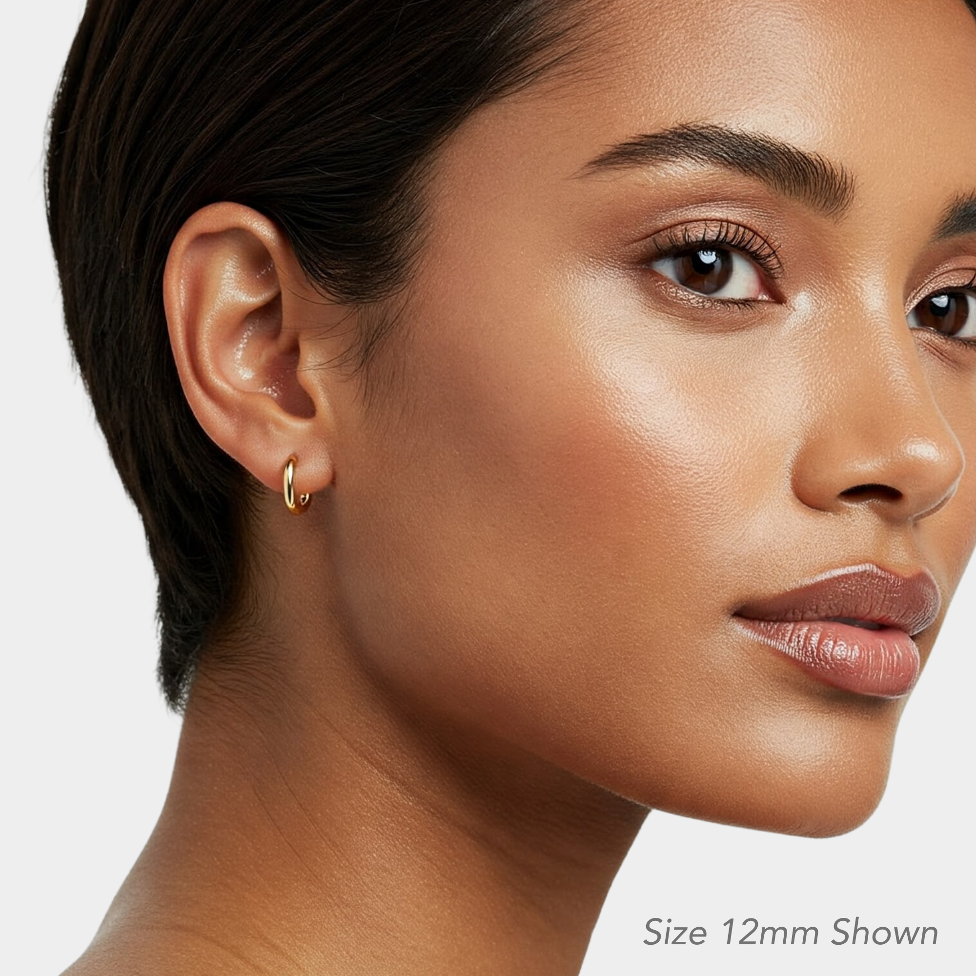 14K Yellow Gold Classy Huggies, Dainty Everyday Gold Earrings