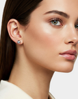 14k White Gold Classic Ball Stud Earrings with Screwbacks (Unisex)