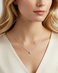 Sterling Silver Simulated Diamond Heart Pendant Necklace, Adjustable 16in-18in